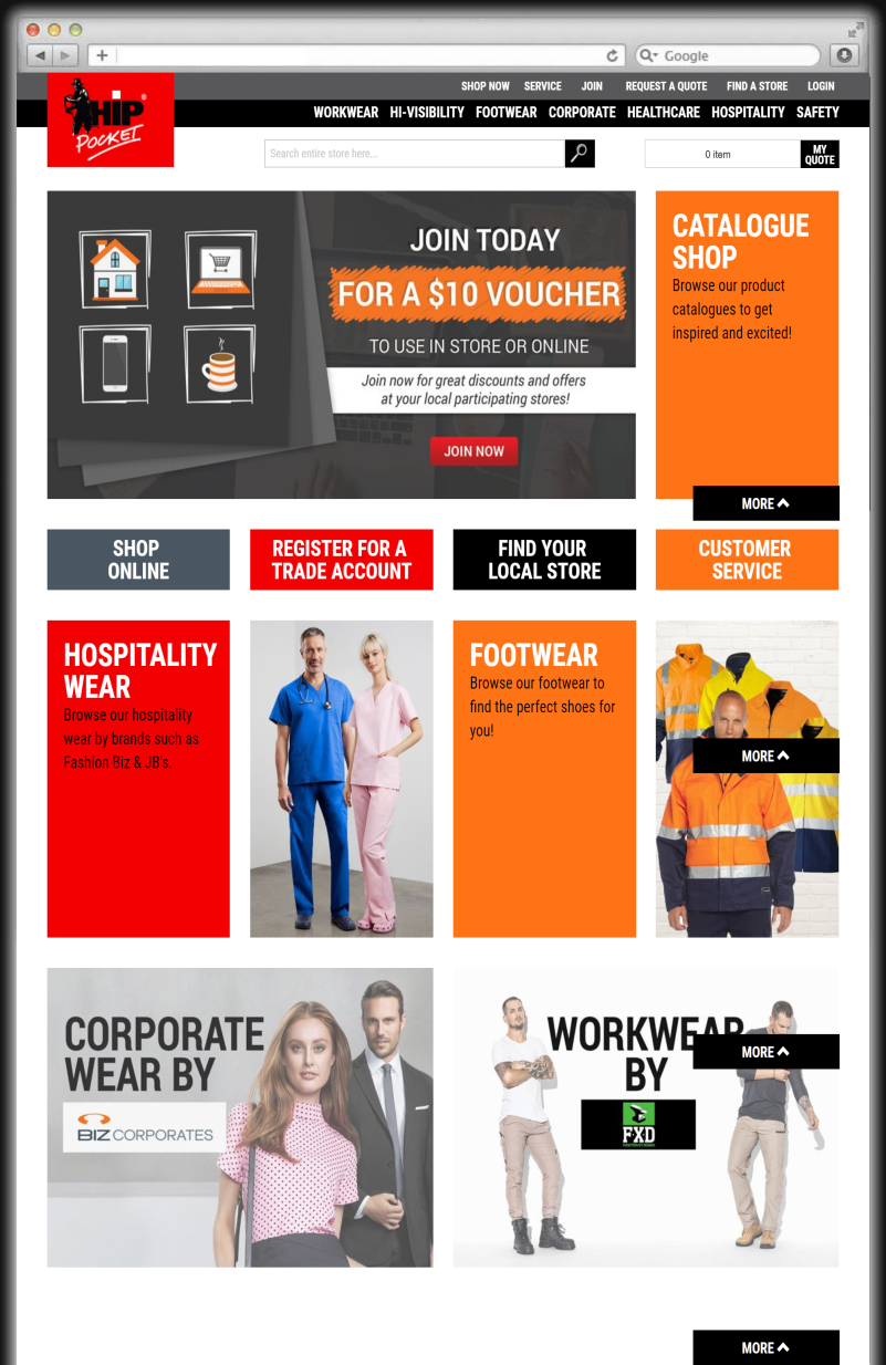 workwear clothing shop