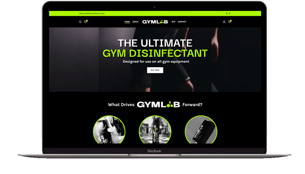 Website Redesign for Gym Disinfectant - Gym Lab