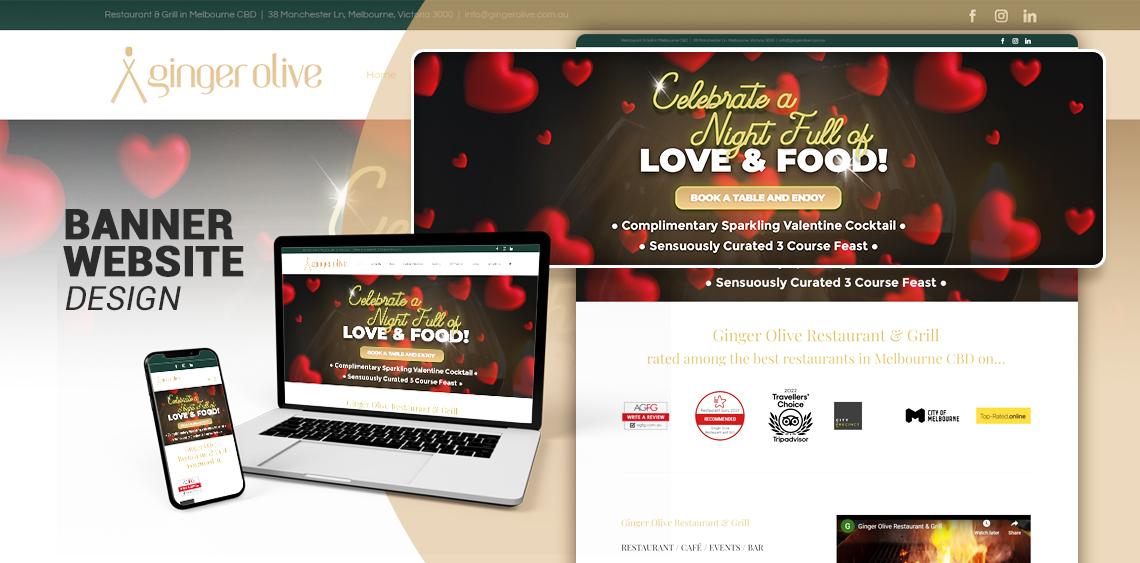Ginger Olive Restaurant – Banner Website