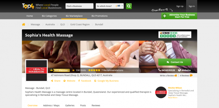 Message Centre Local Marketing - Sophia's Health