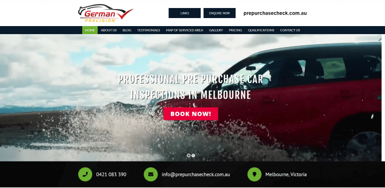 Website Redesign for a Local Vehicle Inspection - German Precision