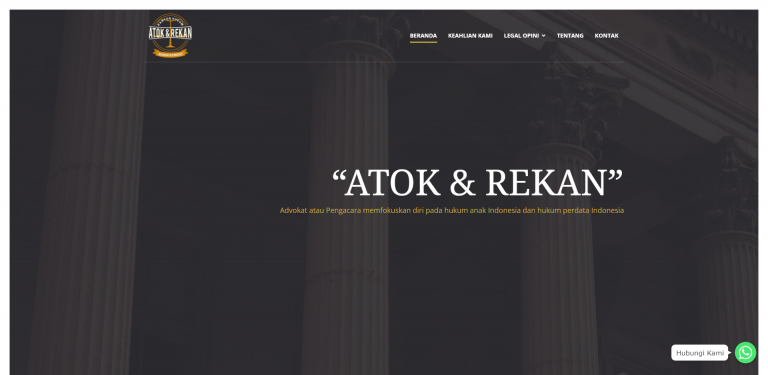 Website Development for Legal - Atok & Rekan