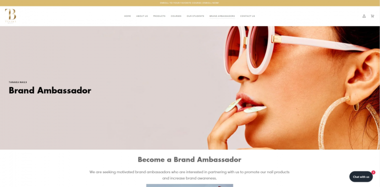 Tanaka Beauty Landing Page