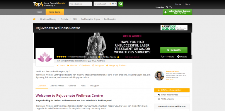 Rejuvenate Wellness Centre - SEO Services