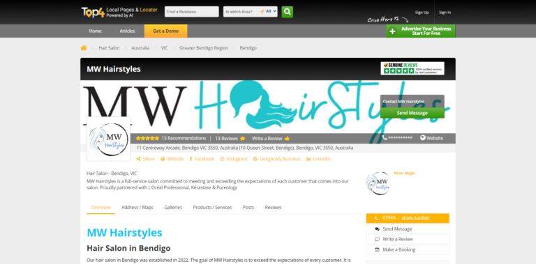 Local Marketing Service - MW Hairstyles Hair Salon