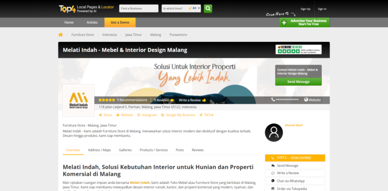 SEO Service - Melati Indah Furniture Store Service