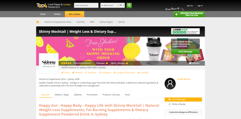 SEO Services for Retail - Skinny Mocktail