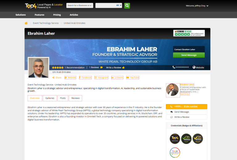 Reputation Management for Ebrahim Laher