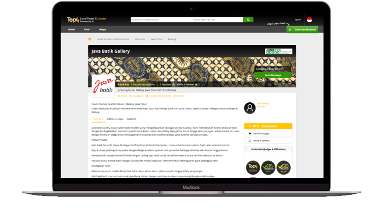 Social Media Marketing for Java Batik